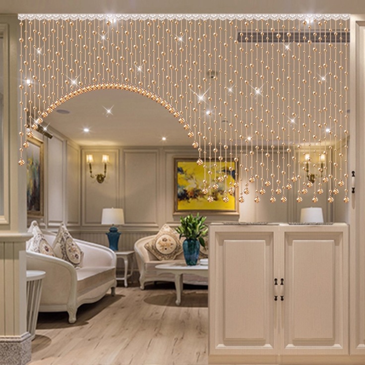 水晶帘子珠、窗帘如何瞬间提升家居奢华氛围？